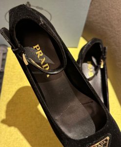 Prada Womens Velvet pumps 1I358N Black-8