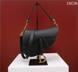Saddle Bag With Strap M0455 Black Grained Calfskin-1.jpg