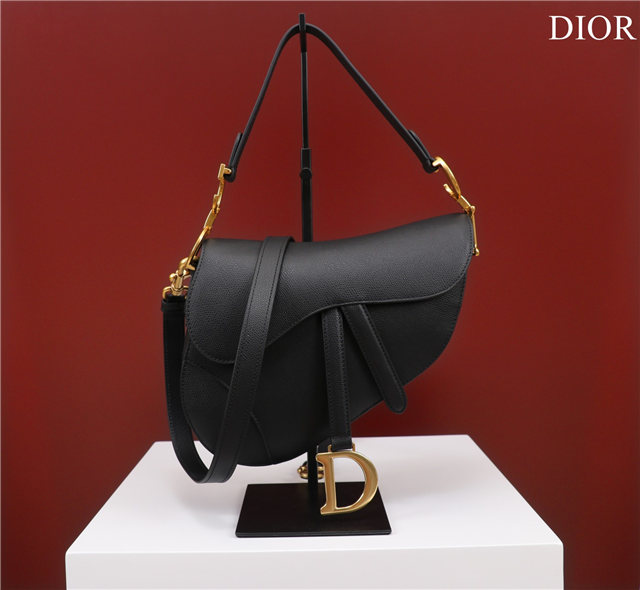 Saddle Bag With Strap M0455 Black Grained Calfskin-1.jpg