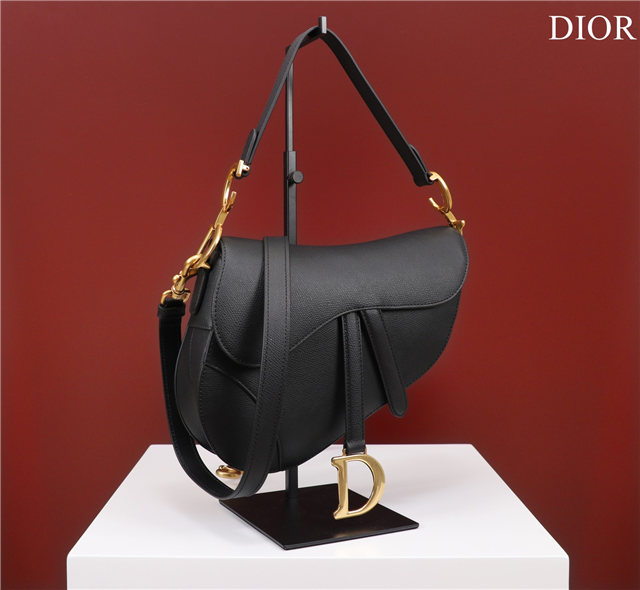 Saddle Bag With Strap M0455 Black Grained Calfskin-2.jpg