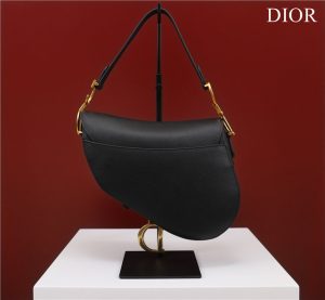 Saddle Bag With Strap M0455 Black Grained Calfskin-3.jpg