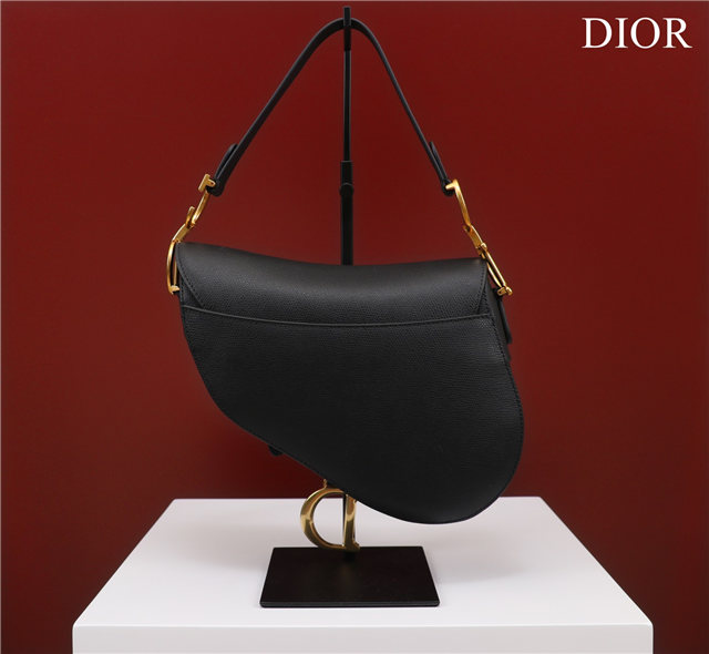 Saddle Bag With Strap M0455 Black Grained Calfskin-3.jpg