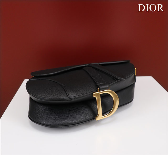Saddle Bag With Strap M0455 Black Grained Calfskin-4.jpg