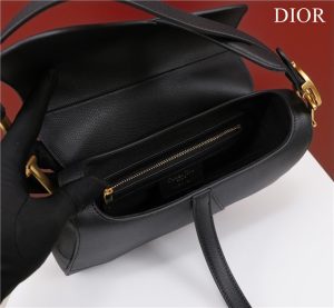 Saddle Bag With Strap M0455 Black Grained Calfskin-8.jpg