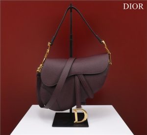 Saddle Bag With Strap M0455 Burgundy Grained Calfskin-1.jpg