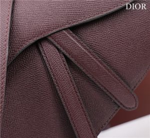 Saddle Bag With Strap M0455 Burgundy Grained Calfskin-7.jpg