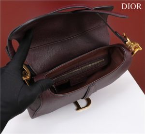 Saddle Bag With Strap M0455 Burgundy Grained Calfskin-8.jpg