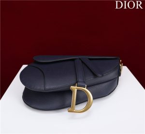 Saddle Bag With Strap M0455 Navy Grained Calfskin-4.jpg