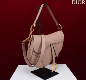 Saddle Bag With Strap M0455 Powder Pink Grained Calfskin-2.jpg