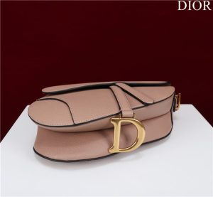 Saddle Bag With Strap M0455 Powder Pink Grained Calfskin-4.jpg