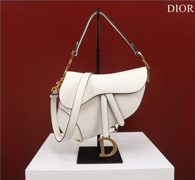 Saddle Bag With Strap M0455 White Grained Calfskin-1.jpg