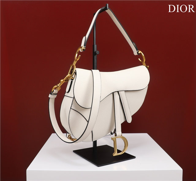 Saddle Bag With Strap M0455 White Grained Calfskin-2.jpg