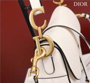 Saddle Bag With Strap M0455 White Grained Calfskin-7.jpg
