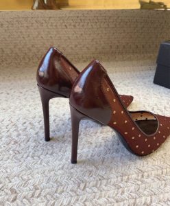 Saint Laurent Womens Anja Pumps In Rhinestone Mesh-4