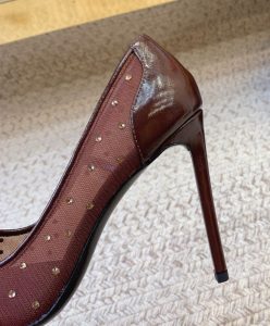 Saint Laurent Womens Anja Pumps In Rhinestone Mesh-8