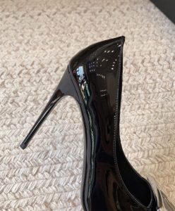Saint Laurent Womens Avenue Pumps In Patent Leather Black-8
