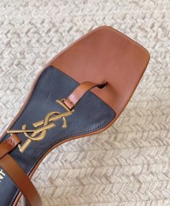 Saint Laurent Womens Cassandra Sandals In Smooth Leather-6