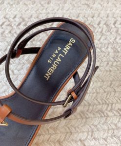 Saint Laurent Womens Cassandra Sandals In Smooth Leather-8