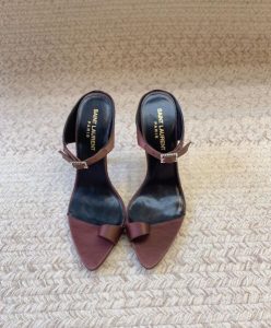 Saint Laurent Womens Dive Mules In Crepe Satin-2