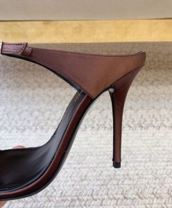 Saint Laurent Womens Dive Mules In Crepe Satin-8