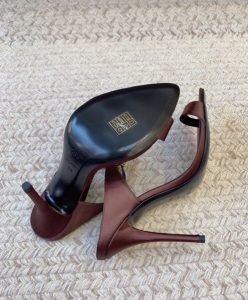 Saint Laurent Womens Dive Mules In Crepe Satin-9