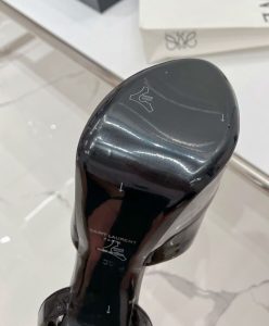 Saint Laurent Womens Jodie Platform Sandals In Patent Leather Black-10