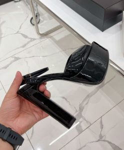 Saint Laurent Womens Jodie Platform Sandals In Patent Leather Black-7