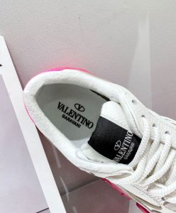 Valentino Garavani Bubbleback Mesh And Suede Sneaker Peachblow-8