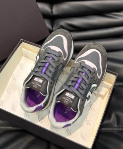 Valentino Mens Vlogo Pace Low-Top Sneaker In Split Leather Fabric And Calf Leather-3