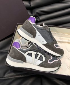 Valentino Mens Vlogo Pace Low-Top Sneaker In Split Leather Fabric And Calf Leather-5