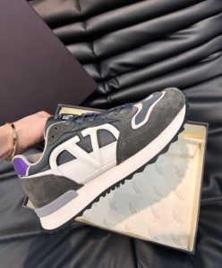 Valentino Mens Vlogo Pace Low-Top Sneaker In Split Leather Fabric And Calf Leather-6