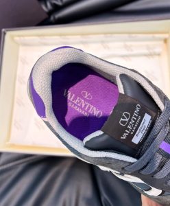 Valentino Mens Vlogo Pace Low-Top Sneaker In Split Leather Fabric And Calf Leather-8