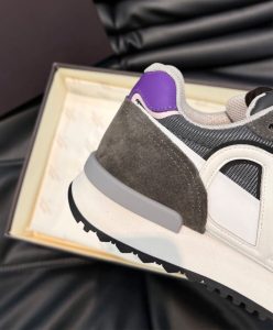 Valentino Mens Vlogo Pace Low-Top Sneaker In Split Leather Fabric And Calf Leather-9