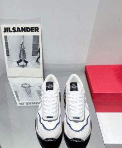 Valentino Unisex Netrunner Fabric And Suede Sneaker Cream-2