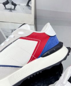 Valentino Unisex Netrunner Fabric And Suede Sneaker Cream-9