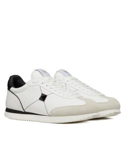 Valentino Unisex Stud Around Low-Top Calfskin And Nappa Leather Trainer-1