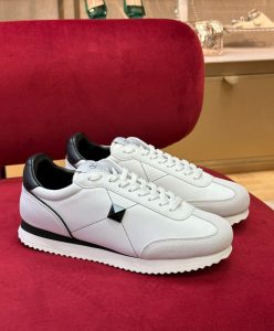 Valentino Unisex Stud Around Low-Top Calfskin And Nappa Leather Trainer-3