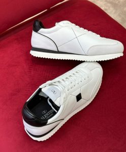 Valentino Unisex Stud Around Low-Top Calfskin And Nappa Leather Trainer-4