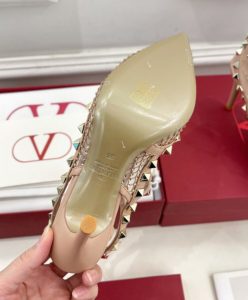 Valentino Womens Rockstud Mesh Pump With Crystals And Straps 100MM-10