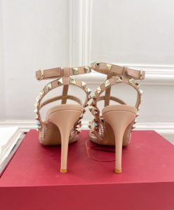 Valentino Womens Rockstud Mesh Pump With Crystals And Straps 100MM-8