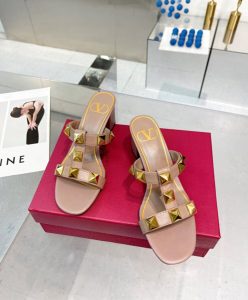 Valentino Womens Roman Stud Calfskin Slide Sandal 60 MM-2