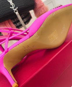 Valentino Womens Vlogo Signature Satin Slingback Pumps 80mm-10