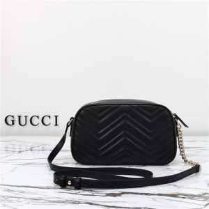 GG Marmont Small Shoulder Bag 798715 Black-4.jpg