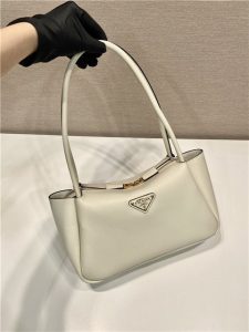 Medium Leather Handbag 1BA444 White-2.jpg