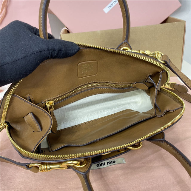 Miu Miu Small Aventure Nappa Leather Top-handle Bag 5BB169 Oak-10.jpg