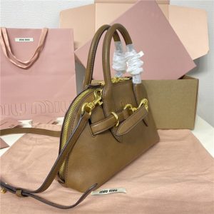 Miu Miu Small Aventure Nappa Leather Top-handle Bag 5BB169 Oak-2.jpg