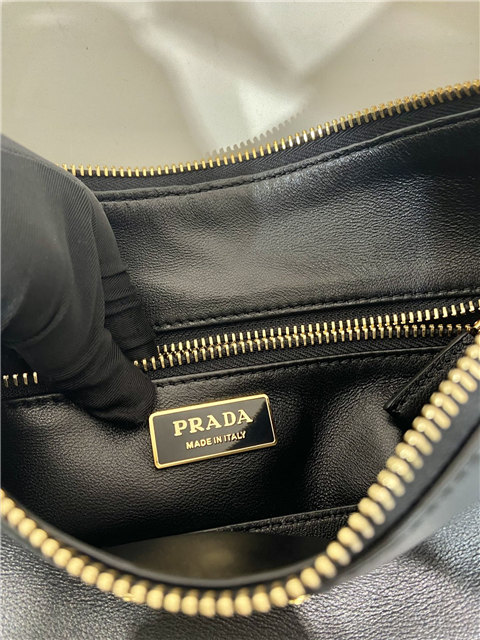 Prada Aimee Large Leather Shoulder Bag 1BC228 Black-10.jpg