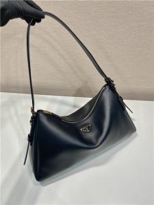 Prada Aimee Large Leather Shoulder Bag 1BC228 Black-3.jpg
