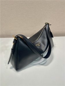 Prada Aimee Large Leather Shoulder Bag 1BC228 Black-4.jpg