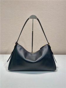 Prada Aimee Large Leather Shoulder Bag 1BC228 Black-5.jpg